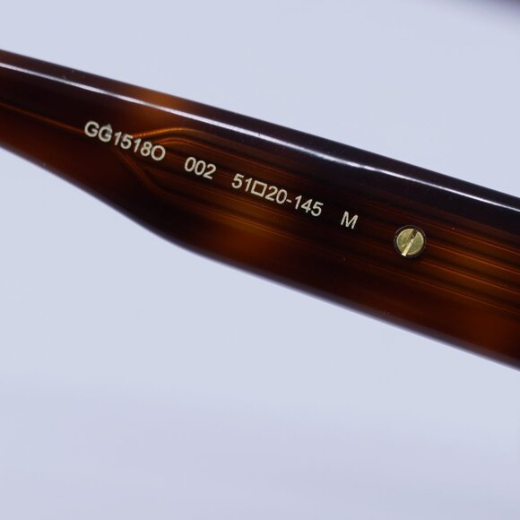 Gucci GG1518O 002 Eyeglasses Havana 51mm Square Frame - Picture 6 of 11